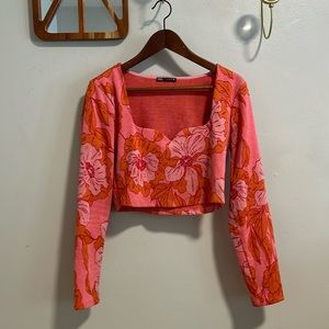 Bright pink and orange going out shirt